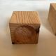Trio de bougeoirs en bois