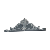 Old pediment of carbon furniture patina linen