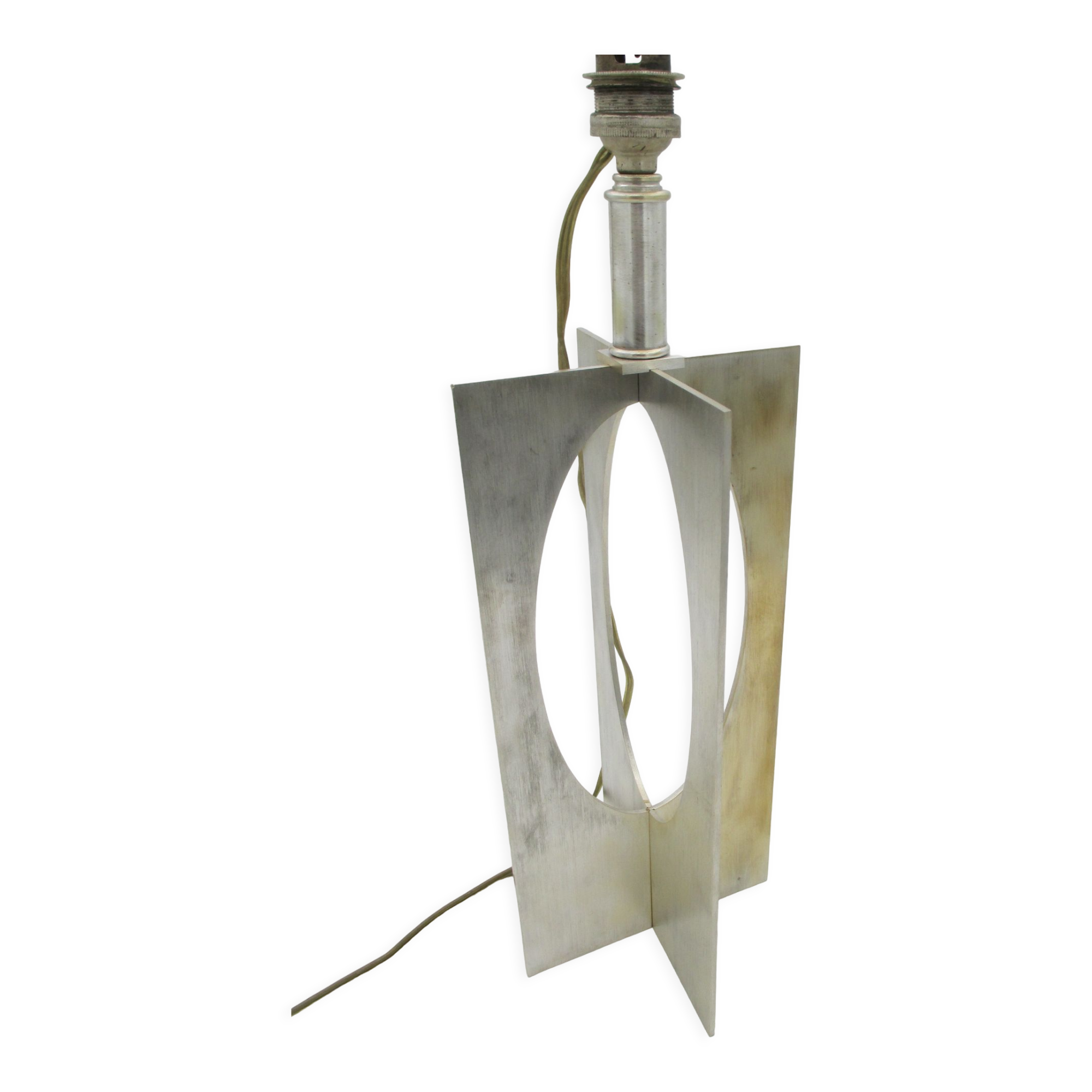 Lamp brass nickel-plated chrome year 70