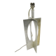 Lamp brass nickel-plated chrome year 70