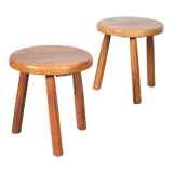 Tabouret de trépied brutaliste des années 1970 des Pays-Bas