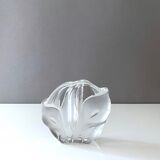 Mid century glass solifleur vase, block vase, walther glas germany