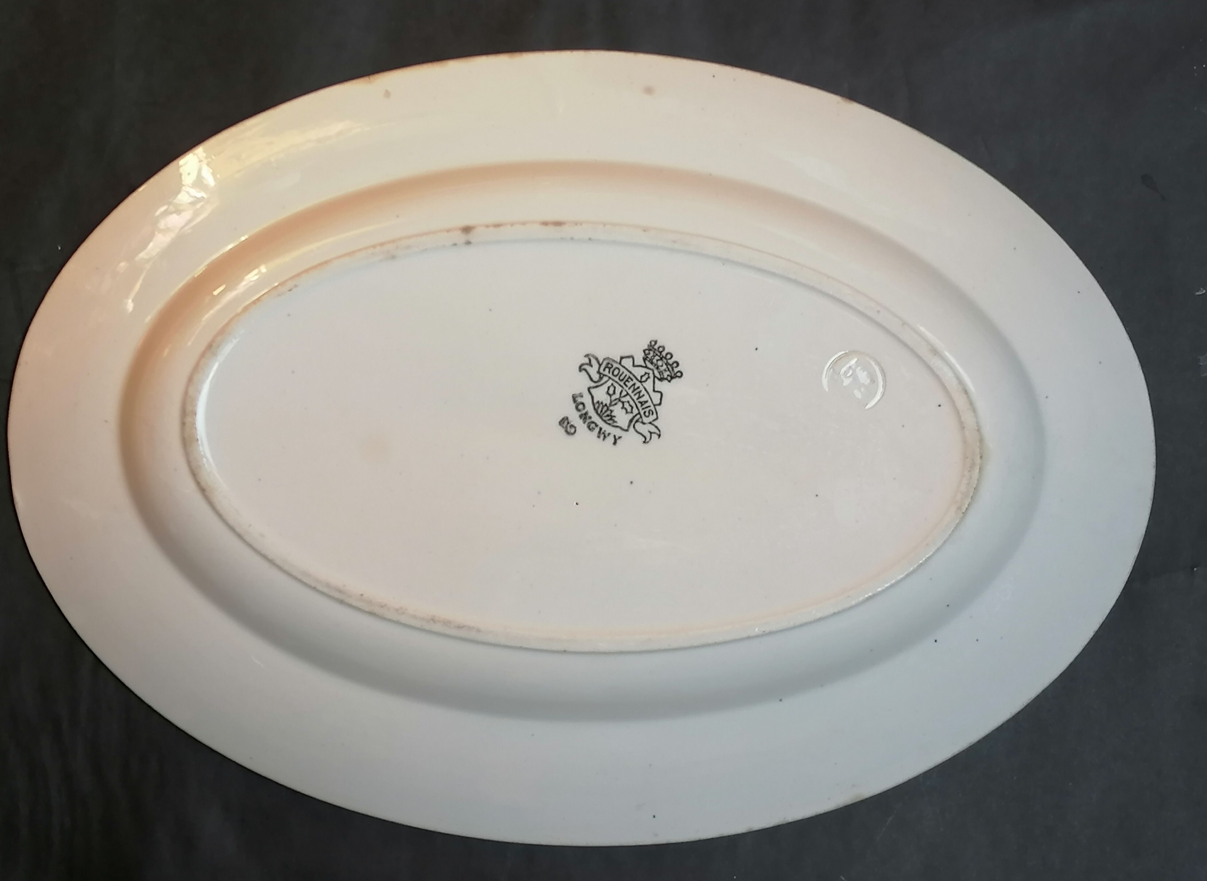 Longwy oval earthenware dish