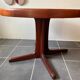 Scandinavian type extendable round table in teak and teak veneer year 1960