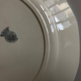Set of 12 modernist ivory flat plates, iron earth, 1940