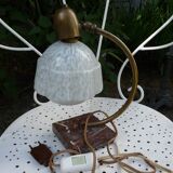 Art Deco lamp in marble and Clichy glass