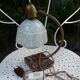 Art Deco lamp in marble and Clichy glass