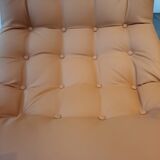 Armchair and ottoman in sky color whyskey by georges-charles van rijck by beaufort in 1970
