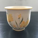 Italian flowerpot with floral decoration