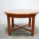 Table à manger ronde extensible vintage en bois