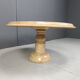 Vintage round Italian marble coffee table, 1960s