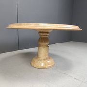 Vintage round Italian marble coffee table, 1960s