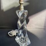 Important crystal lamp base stamped Baccarat