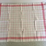 4 red mixed-race tea towels