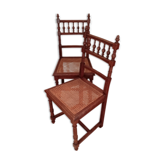 Pair of cane chairs