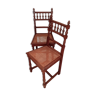 Paire de chaises cannées