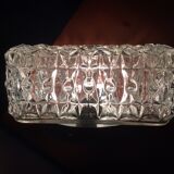 Square chiseled glass ceiling light