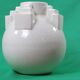 Art Deco cracked ceramic ball vase