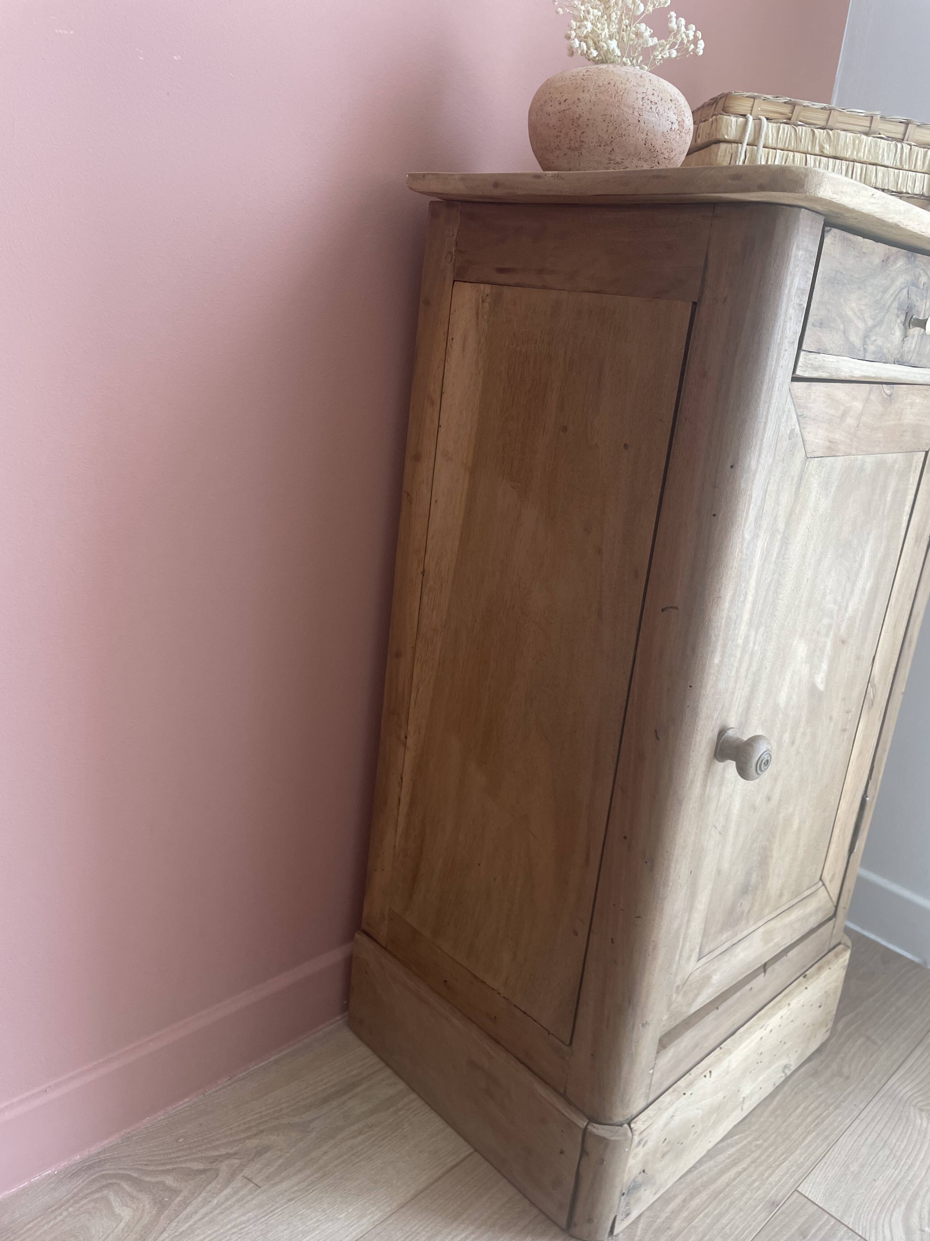 Bedside table / side table old solid wood (oak)