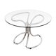 Glass table, Italian design, 1970s, manufactured by Gastone Rinaldi