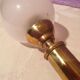 Pair of vintage design brass and opaline wall lights