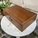 Suitcase / trunk with compartments in cherry wood