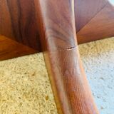 Extendable Scandinavian style dining table with double elongations by Maison Ducau, Circa 1970