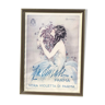 Vintage poster frame Vera Violetta di Parma "La Ducale" Old perfume advertisement signed