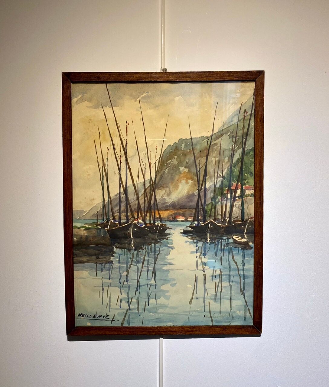 Old painting, marine, signed xx century