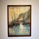 Old painting, marine, signed xx century