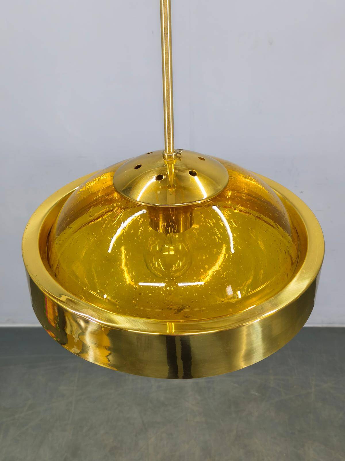 Space Age UFO Pendant Lamp by Kamenický Šenov, Czechoslovakia 1970s