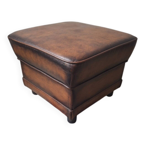 Pouf ottoman en cuir
