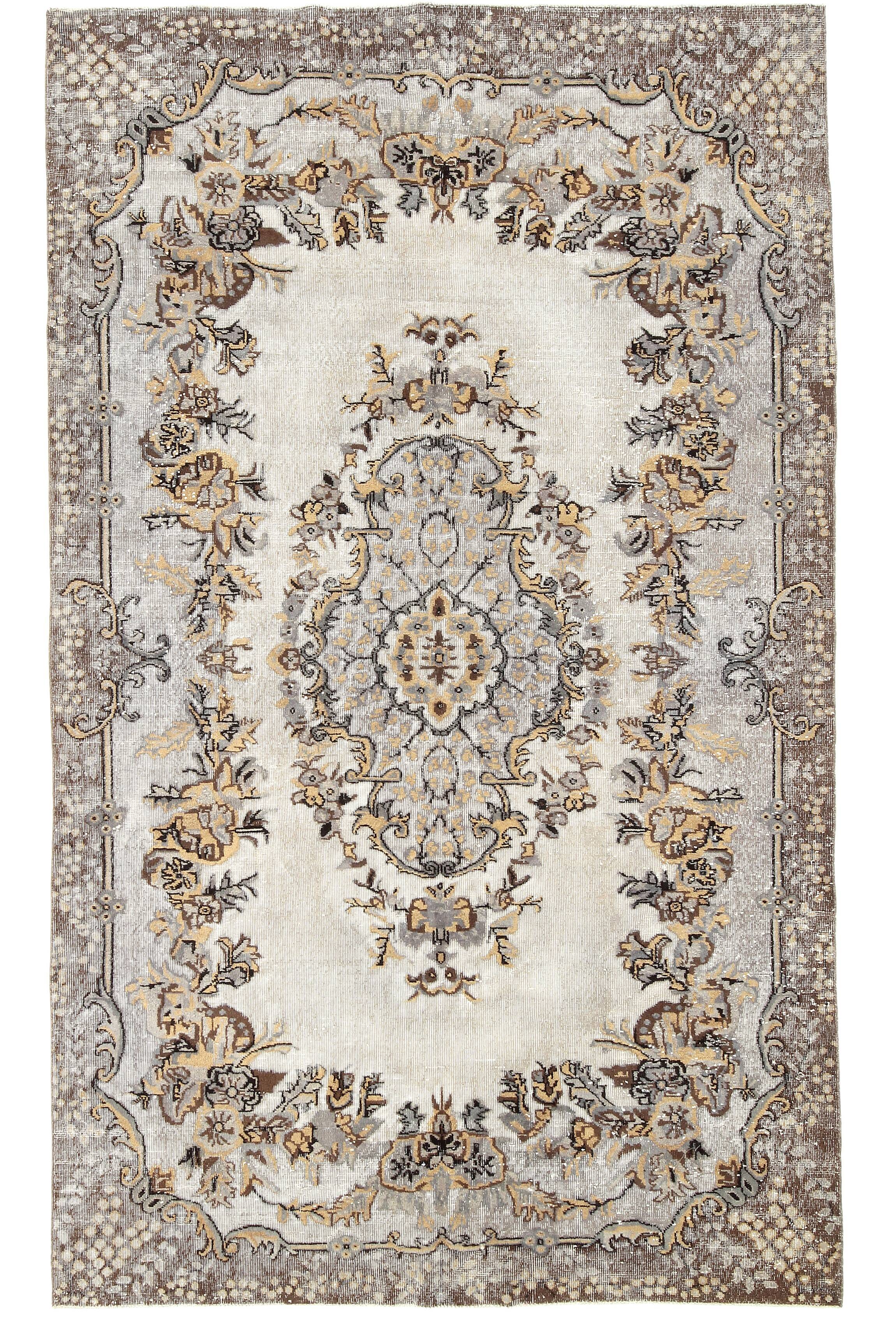 7x10 Rug For Living Room Classic Vintage Turkish Rug, 201x324Cm SK 1871