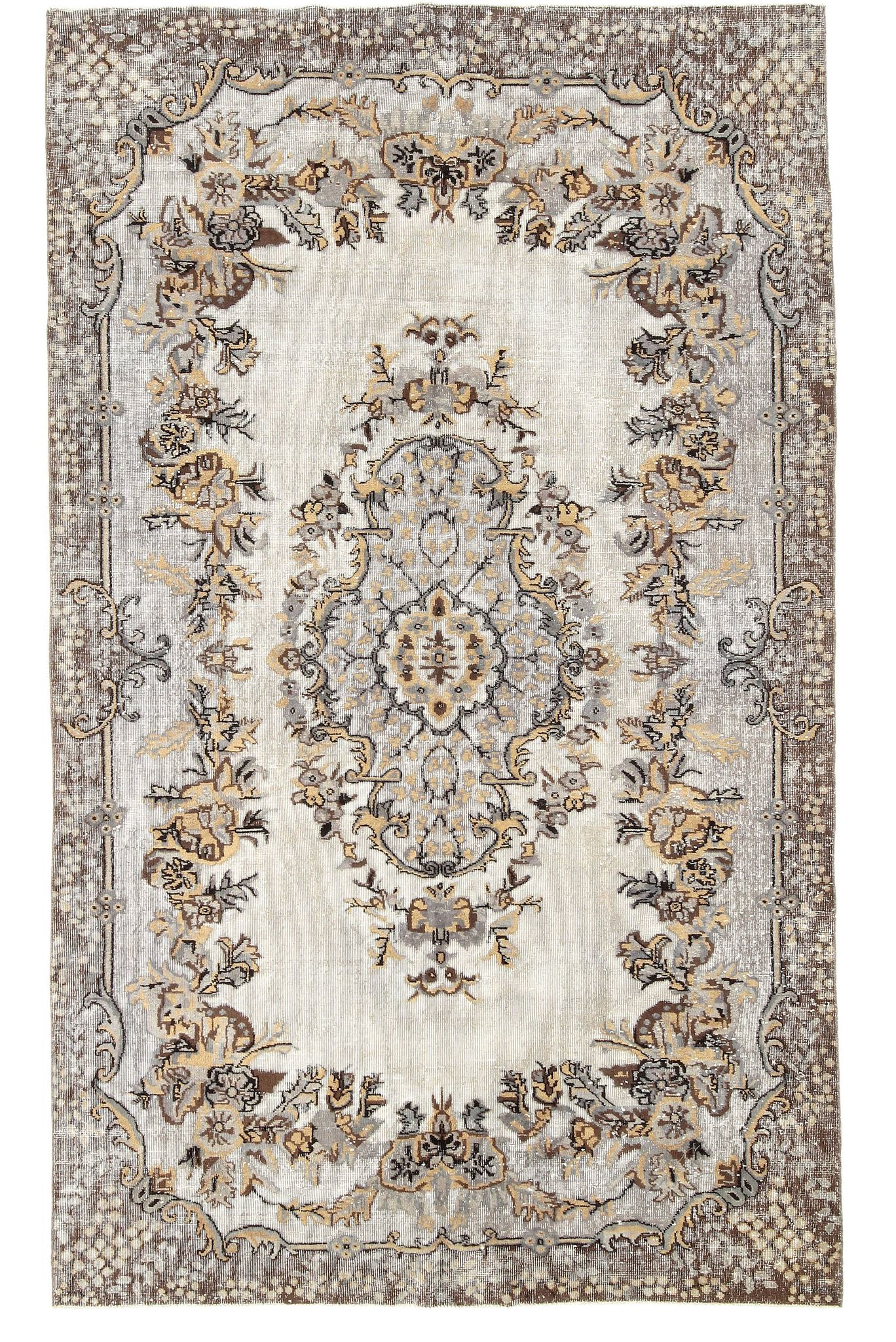 7x10 Rug For Living Room Classic Vintage Turkish Rug, 201x324Cm SK 1871