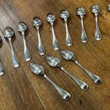 Series of 12 teaspoons in silver metal with their box