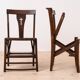 Set of 4 Italian Ecclesiastical Chairs by Caloi, Conegliano Veneto, 20th C.