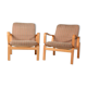 Pair of Swedish Ire Möbler bent beech armchairs, 1960s