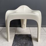 Casala white low stool 1970s