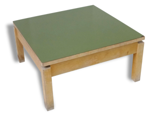 Table basse carrée formica kaki