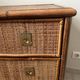 Dal Vera chest of drawers in woven rattan and bamboo 1970