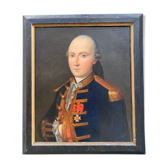 Oil on canvas military portrait uniform empire late eighteenth