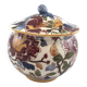 Old Sugar Bowl Candy Box Covered Earthenware Pot Gien Peonies