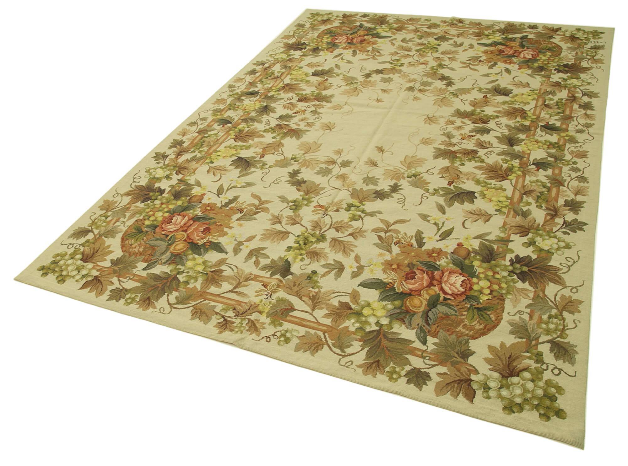 Handmade Vintage Flatweave Needlepoint Kilim 182 cm x 280 cm