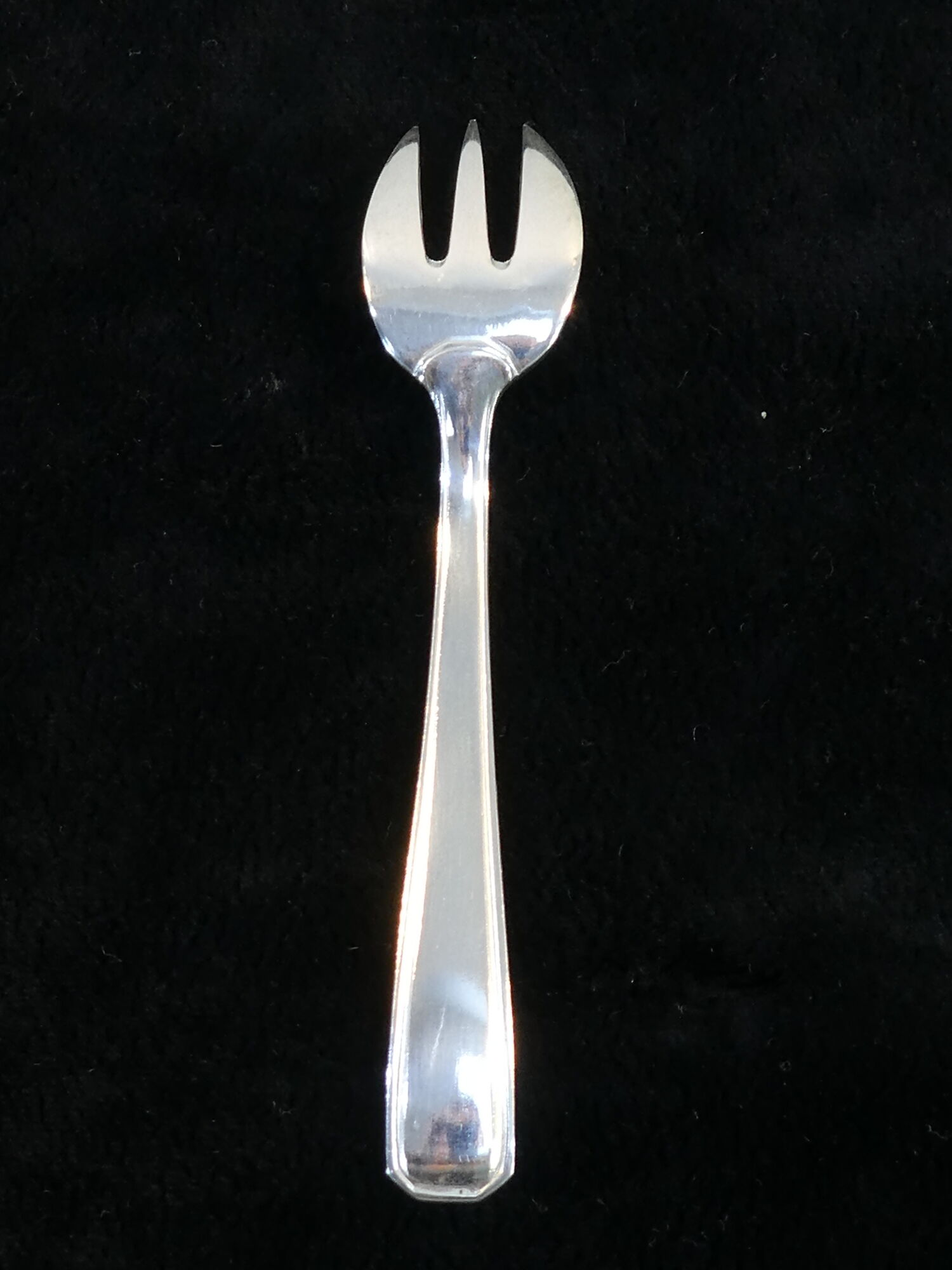 12 oyster forks BOULENGER ART DECO in silver metal Model SUZY