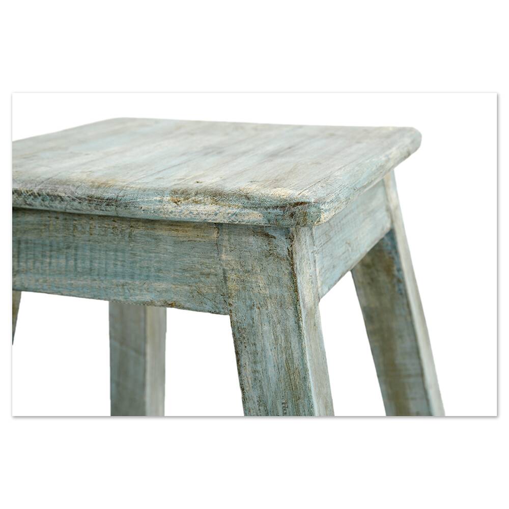 Vintage patinated wooden stool