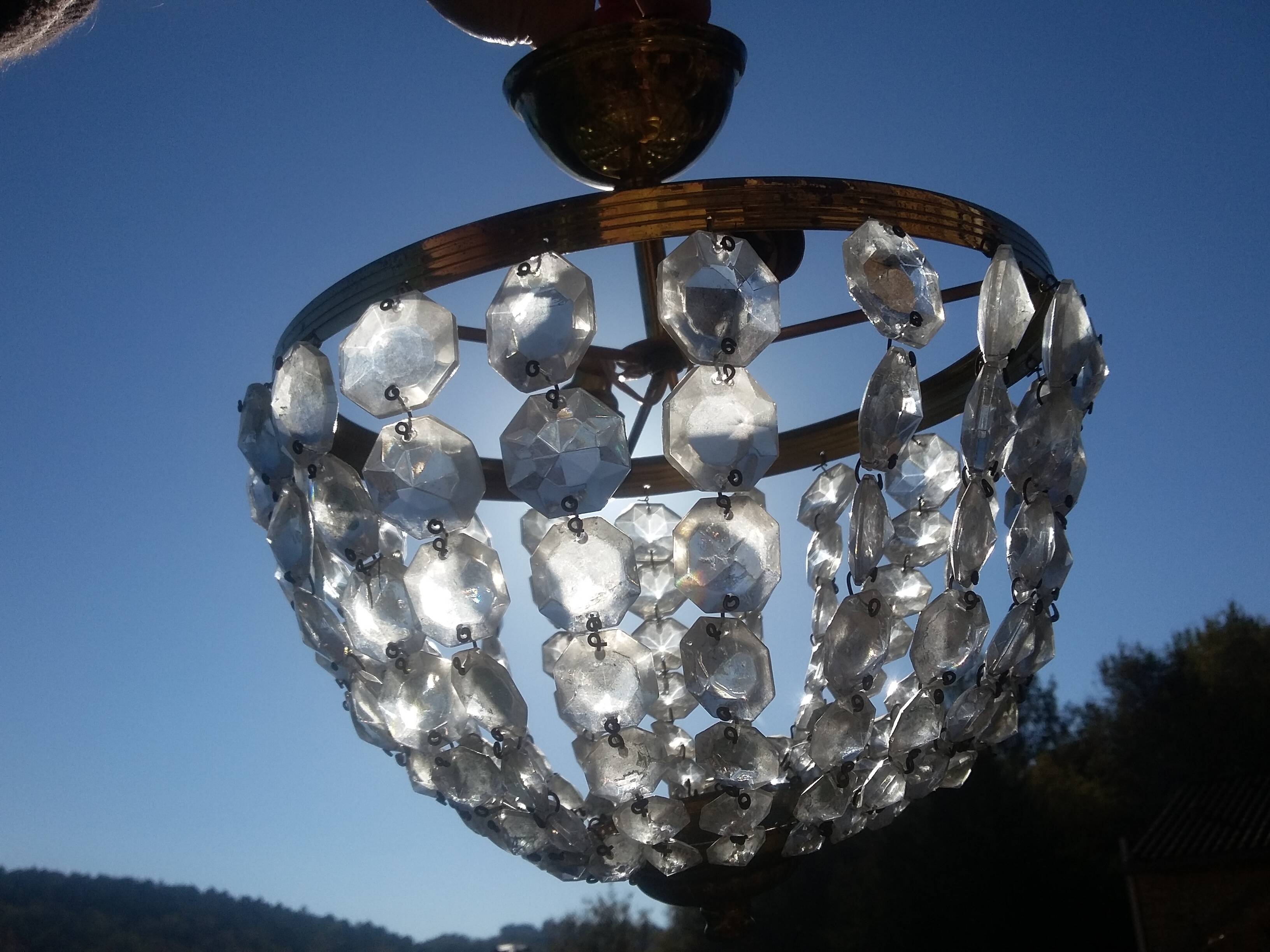 Petit lustre à pampilles - xxème
