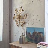 Applique fleurie en métal doré