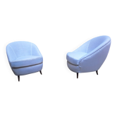 Vintage Bedroom Armchairs by Gio Ponti for Cassina, 1940s, Set of 2