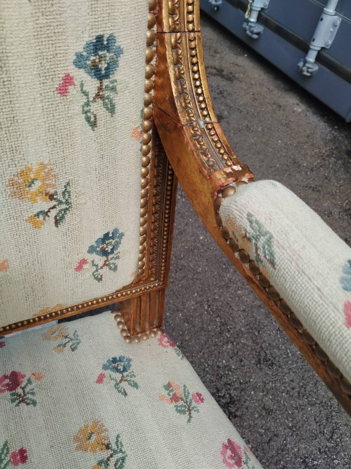 Pair of old Louis XVI style armchairs