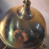 glass and brass lamp 1950 elec ok: 42x17, very good condition